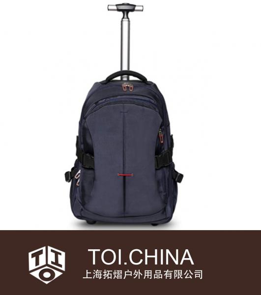 Rollbarer Rucksack, Schülerrucksack, Laptop-Bücher-Reise-Rucksack-Tasche