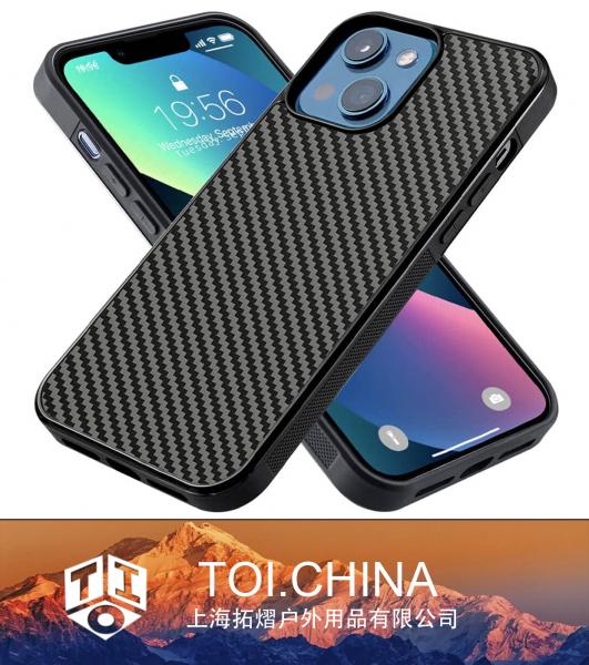 Funda iPhone 13 Mini, Funda de fibra de carbono para iPhone 13