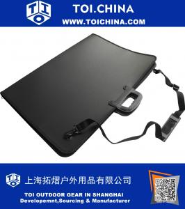 A3 Art Folder Case Black - Portfolio - Waterproof - Carry Handle