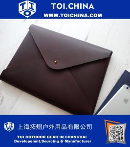 A4 Leather Document Portfolio Case Letter Paper Tablet Folder Holder Custom