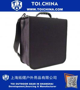 CD DVD Carrying Case - Black - with New and Improved Inserts, double the thickness and all tabs pulled