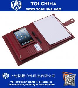 Compact Leather Portfolio with Notepad for iPad Mini