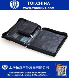 Deluxe Executive Padfolio With Pouch Pocket and Pencil Case, for Right- or Left-Handed Use