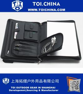 Deluxe Executive Padfolio with handle and Big Pen case,for Letter A4 Paper