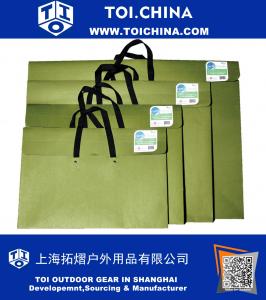 Dura-Tote Portfolio, Eco Friendly Green 2 inch wide