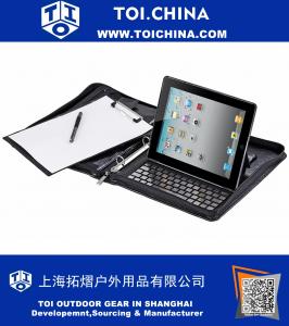 Executive Diamond-Weave 3-Ring Binder Folio with Bluetooth Keyboard for iPad Air 2