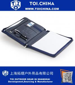 Portfólio de couro executivo para papel carta A4, laptop de 11 polegadas e iPad ou tablet