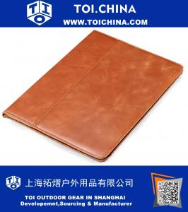Genuine leather case with stand-up feature