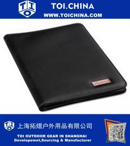 Leather-Look Pad Folio, Inside Flap Pocket Card Holder