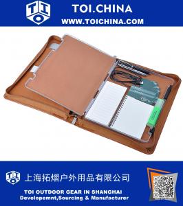 Leather Deluxe Hybrid Portfolio Case with Handle for Letter-Size Paper and 13 inch MacBook