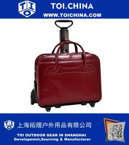 Leather Detachable-Wheeled Briefcase