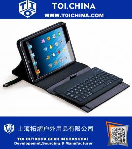 Leder Folio Hülle mit Bluetooth Tastatur, für iPad / iPad Air und Junior Legal (A5) Papier