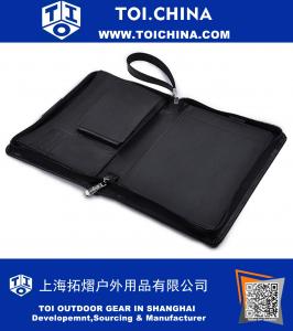 Leather Organizer Portfolio Case with Wrist Strap for 8 inch Tablet and A5 Notepad