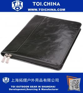 Leather Padfolio organizer, for Letter(A4) Size Notepad, for Left-Hand or Right-Hand Use
