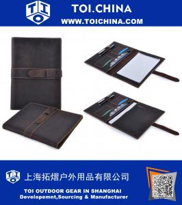 Carteira de couro, compatível com tablet de 9,7 polegadas, bloco de notas A5