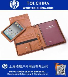 Leather Portfolio With Detachable iPad Holder and Multiangle Viewing