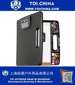 Plastic Portable Storage Clipboard Case With Calculator