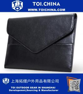 Professional Leather Envelope-Flap Clutch Case for MacBook and a Tablet Device