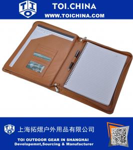 Étui portefeuille professionnel en cuir pour ordinateur portable avec support pour bloc-notes, pour MacBook Air 13 pouces