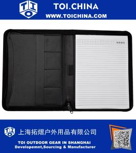 Professional Zipper Letter Size Executive Padfolio Portfolio with Writing Pads, Left Handed and Right Handed Use