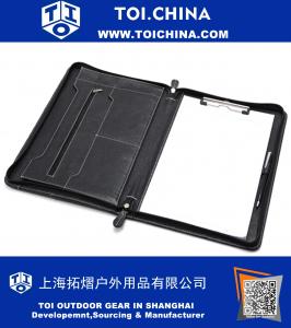 Zip-Close iPad Mini Leather Portfolio Case With Quick-Release Holder