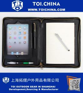 iPad Mini 4 Black Leather Portfolio with writing Pad iPad Mini Wallet