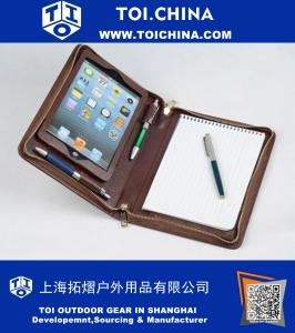 iPad Mini carrying Portfolio with half letter size notepad holder