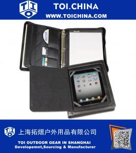 iPad Zipper Binder With Magnetic Flap, Vinyl, Black